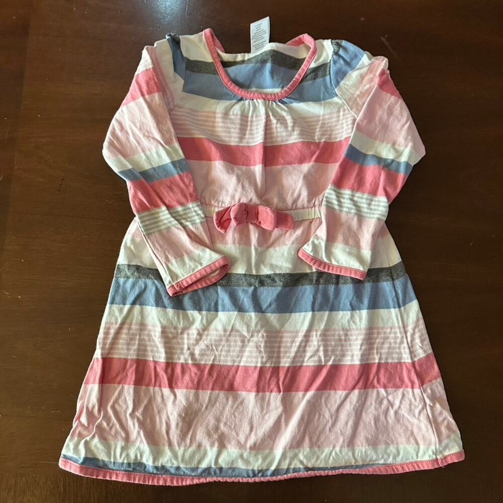 Gymboree Girls 3T Pink purple striped cotton dress